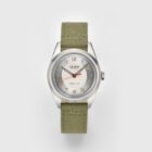 Montre Military CT-003-C bracelet vert kaki, cadran argenté